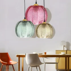 Lustre en verre vintage