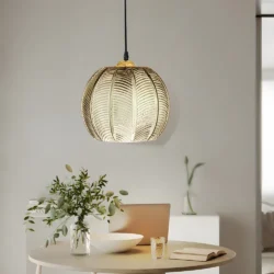 Lustre en verre vintage
