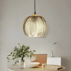Lustre en verre vintage