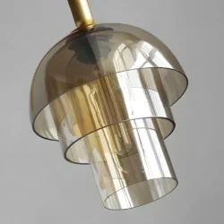 Suspension vintage verre et laiton