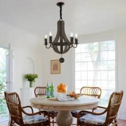 Lustre bois vintage