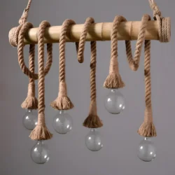 Lustre vintage bois