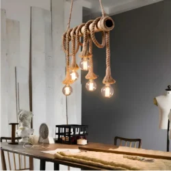 Lustre vintage bois