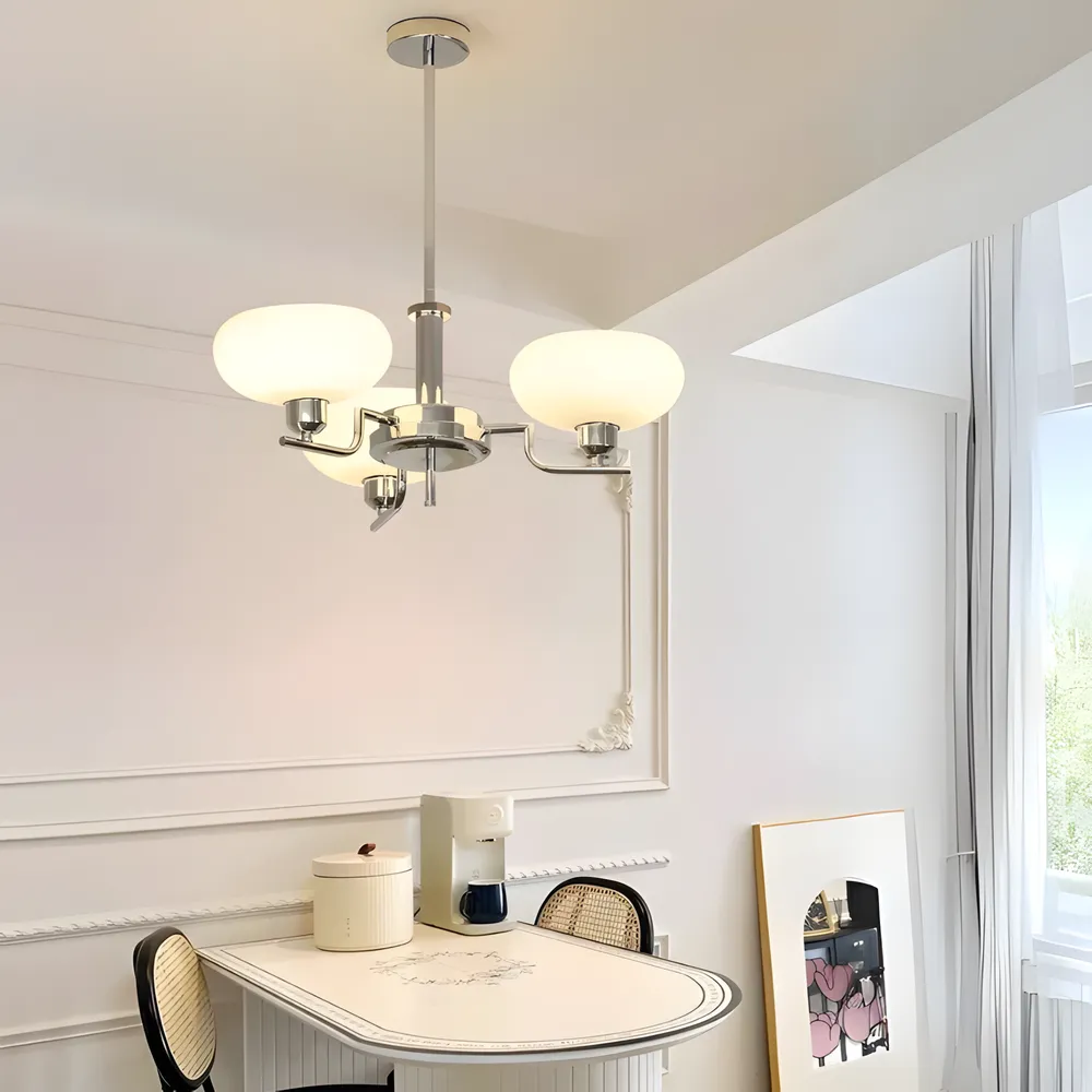 Plafonnier opaline vintage