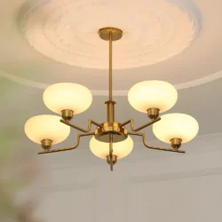Plafonnier opaline vintage