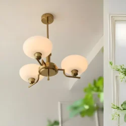 Plafonnier opaline vintage
